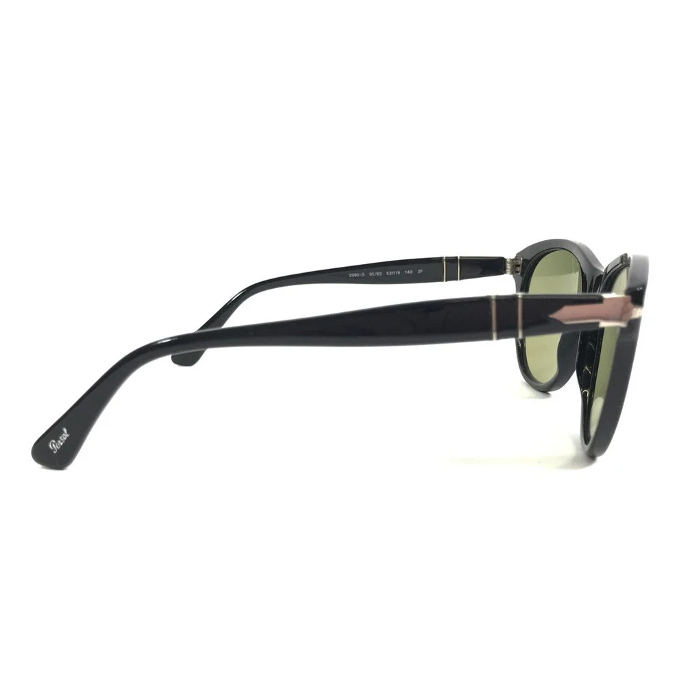 Persol Sunglasses 2990-S 95/83 Shiny Black Frames w Green Polarized Photochromic